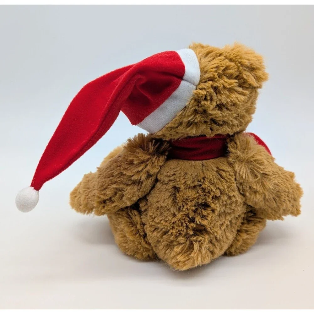 Christmas Teddy Bear Plush Brown Hat Scarf Stuffed Animal Riverstone CA Promo 6
